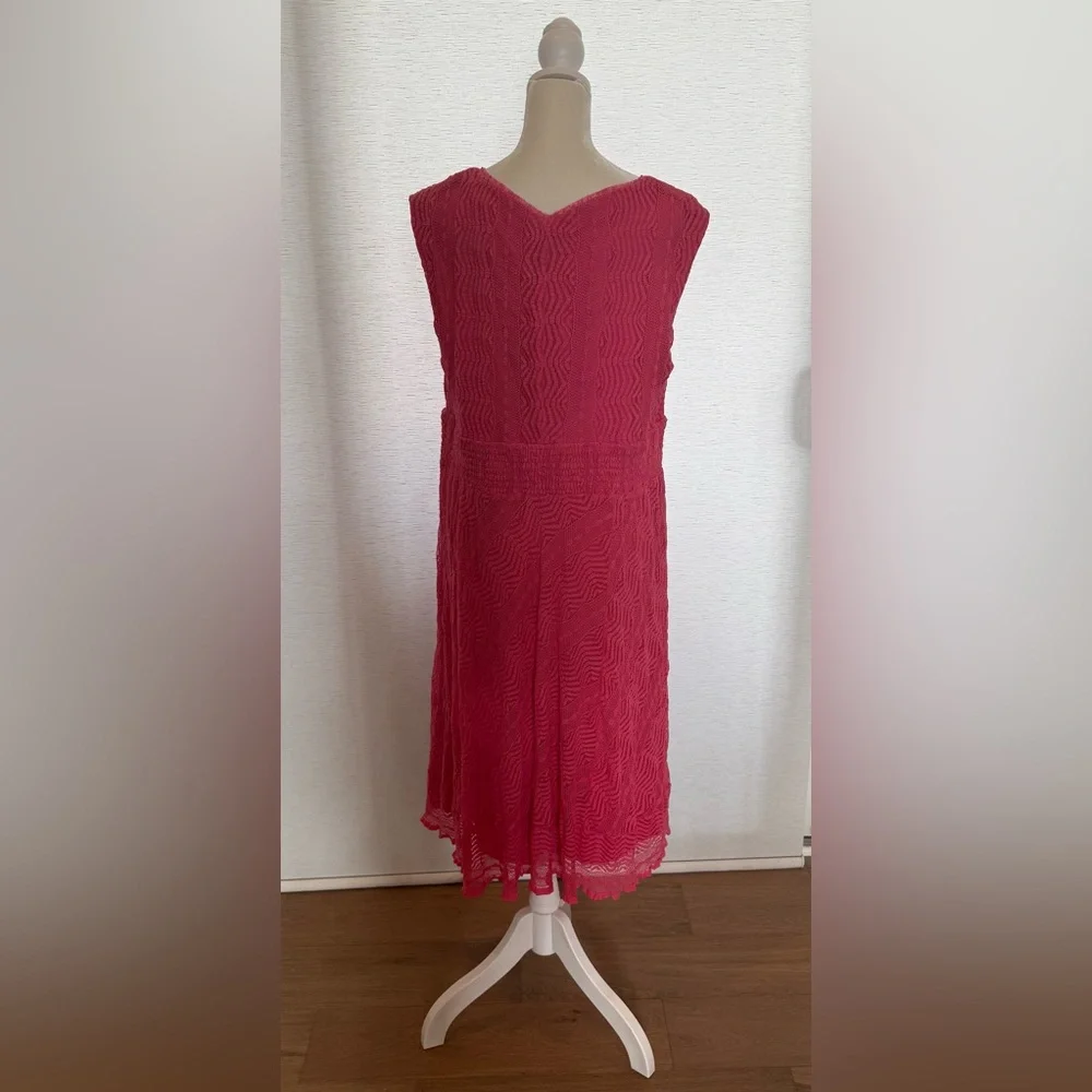 Rabbit Rabbit Rabbit Textured Red Midi Dress - Picture 7 of 13